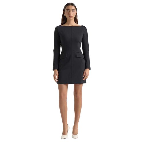 Cue Boat Neck Tailored Mini Dress